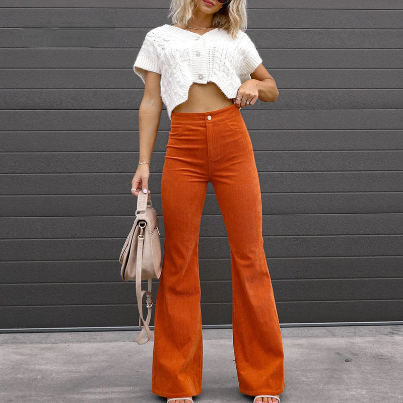 Mini flare trousers - Trousers - CLOTHING - Woman 