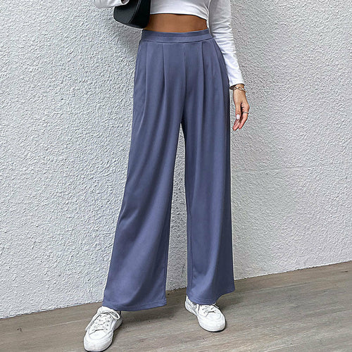 Pleated Casual Wide-Leg Pants