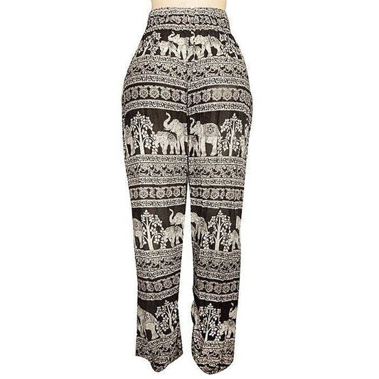 High Waist Elephant Print Pants