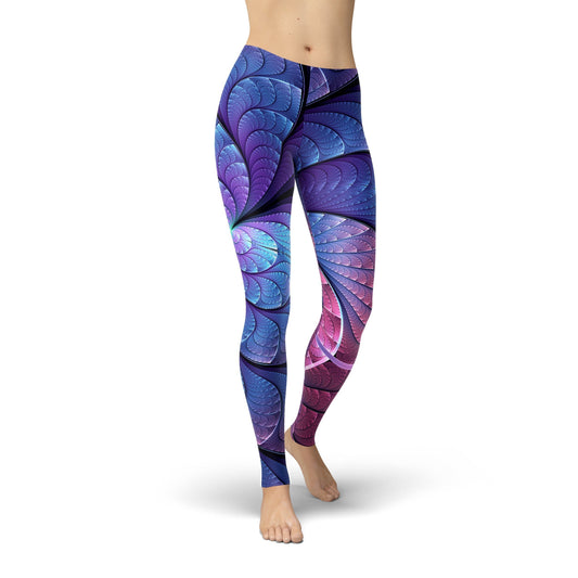 Purple and Blue Scales Leggings